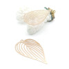 Estampes Pendentifs Feuille Exotique Ajourées 42mm – Laiton Doré
