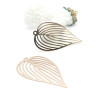 Estampes Pendentifs Feuille Exotique Ajourées 42mm – Laiton Doré