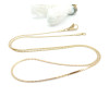 Collier 45 cm Maille Haricot 1.2 mm – Acier Inox 304 – Doré