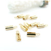 Embouts cordon, Fermoirs à plier, à sertir 10x3x2.5mm – Acier Inoxydable 304 Doré à l'or fin 18K, IONIQUE