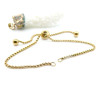 H11P36003G – Lot de 1 Bracelet Réglable Intercalaire 22cm Acier Inoxydable 304 Maille Paloma Doré 18K IONIQUE