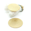Pendentif  Cercle Texturé 29.5 mm – Acier Inoxydable 304 Doré à l’Or Fin 18K, IONIQUE