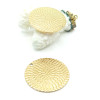 Pendentif  Cercle Texturé 29.5 mm – Acier Inoxydable 304 Doré à l’Or Fin 18K, IONIQUE