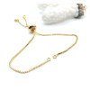 Bracelet Coulissant Réglable 12 cm – Laiton – Doré à l’Or fin 18K