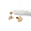 Boucles d’Oreilles Puce Triangle avec Anneau d’Attache 11 mm – Acier Inoxydable 304 Doré, IONIQUE