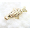 Pendentif Poisson 3D 20.5 mm – Acier Inox 304 – Doré à l’or fin 18K, placage IONIQUE (IP)