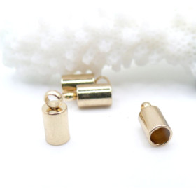 Embouts pour Cordon 9 x 4 mm – Acier Inox 304 – Doré à l’Or fin 18K