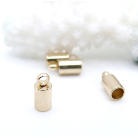 Embouts pour Cordon 9 x 4 mm – Acier Inox 304 – Doré à l’Or fin 18K