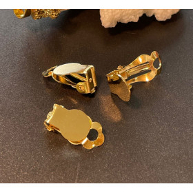 Boucles d'oreille Clips 10mm – Acier Inoxydable Chirurgical 316L Doré à l'or fin 18K