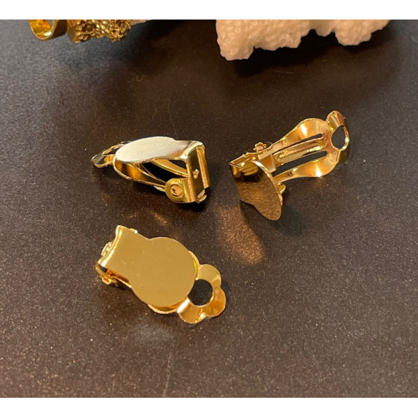 Boucles d'oreille Clips 10mm – Acier Inoxydable Chirurgical 316L Doré à l'or fin 18K