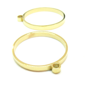 Pendentif Cercle Géométrique 30mm – Acier Inoxydable 304 Doré à l'or fin 18K
