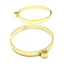 Pendentif Cercle Géométrique 30mm – Acier Inoxydable 304 Doré à l'or fin 18K