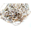 Perles Rondelles Verre Facettée 3x2mm Multicolores Pastel Irisé Couleur 01