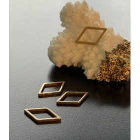 Pendentifs Connecteur Fermé Losange 20mm – Acier Inoxydable Doréré