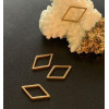 Pendentifs Connecteur Fermé Losange 20mm – Acier Inoxydable Doré