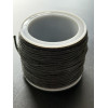 Bobine d'environ 20 mètres de fil coton ciré 1mm NOIR