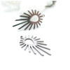 Pendentifs Art Déco, Soleil Éventail 24mm – Acier Inoxydable Argenté