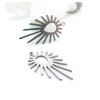 Pendentifs Art Déco, Soleil Éventail 24mm – Acier Inoxydable Argenté