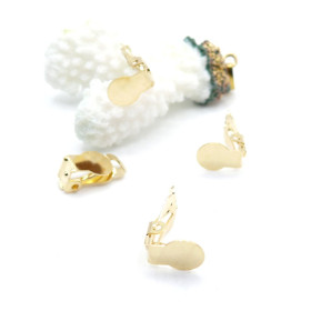 Boucles d'oreille Clips 10 mm – Acier Inoxydable Chirurgical 316L Doré à l'or fin 18K