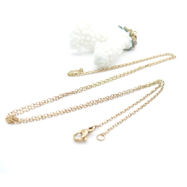 Sautoirs 80cm maille Jaseron fine 2x1.5 mm – Acier Inoxydable 304 Doré Placage IONIQUE