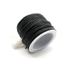 Bobine d'environ 20 mètres de fil coton ciré 1mm NOIR