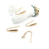 Crochets d'Oreille 19mm avec anneau d'accroche – Acier Inoxydable 304, Doré à l'Or Fin 18K IONIQUE