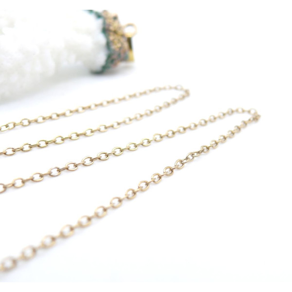 Chaîne Maille Jaseron 2mm – Acier Inoxydable 304 Doré à l’or fin 18K – Placage IONIQUE