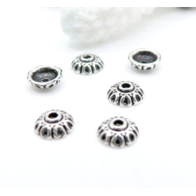 Coupelles Calottes Dôme 8mm – Métal Argent Antique