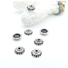 Coupelles Calottes Dôme 8mm – Métal Argent Antique