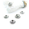 Coupelles Calottes Caps RAJAH Métal Argent Antique