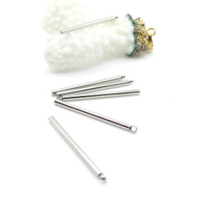 Pendentifs Tige Tube 22 mm – Acier Inoxydable Argenté