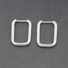 Créoles Ovales Rectangle 20 mm – Épaisseur 2.5 mm – Acier Inoxydable 304 – Finition Argentée