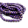 Perles Jade Mashan Rondes 8mm – VIOLET mordoré