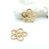 Pendentifs Connecteurs Fleur 16 mm – Acier Inox 304 – Doré