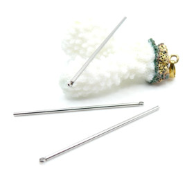 Pendentifs Tige Tube 52 mm – Acier Inoxydable Argenté