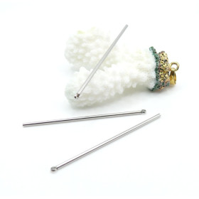 Pendentifs Tige Tube 52 mm – Acier Inoxydable Argenté