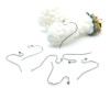 Boucles d'oreille crochet avec bille – Acier Inoxydable 304 Argent Platine