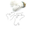 Boucles d'oreille crochet avec bille – Acier Inoxydable 304 Argent Platine