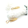 Pendentif Forme Obus, Ovale Allongé 23 mm – Acier Inoxydable 304 Doré à l’Or fin 14K, placage IONIQUE (IP)