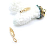 Pendentif Forme Obus, Ovale Allongé 23 mm – Acier Inoxydable 304 Doré à l’Or fin 14K, placage IONIQUE (IP)