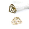 Pendentif Cœur Origami 20 mm – Acier Inoxydable – Doré