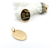 Pendentif Ovale “You Are My Sunshine” avec Anneau 19 mm – Acier Inox 304  Doré
