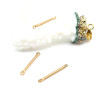 Tiges Connecteurs Intercalaires 20 mm – Acier Inoxydable 304 Doré à l’Or Fin 18K, IONIQUE