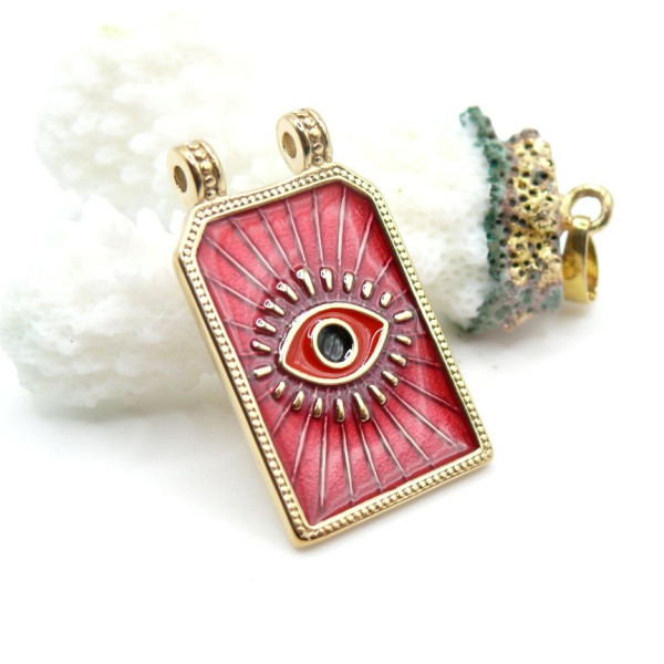 Pendentif Amulette, Chance 21mm, Acier Inoxydable 304 Doré à l'or fin 14K PVD