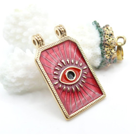Pendentif Amulette, Chance 21mm, Acier Inoxydable 304 Doré à l'or fin 14K PVD