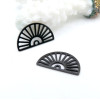 Pendentifs  Éventail 18 mm – Acier Inoxydable 304 NOIR