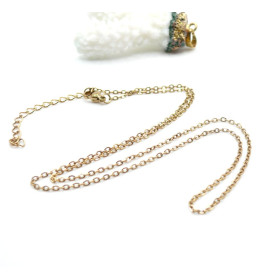 Colliers Princesse 45cm Jaseron 1.6mm – Acier Inoxydable 304 Doré 18K IONIQUE