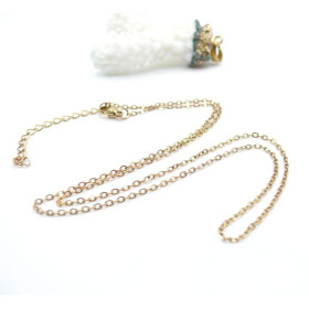 Colliers Choker 40cm Maille Jaseron Extra Fine 1.6mm – Acier Inoxydable 304 Doré