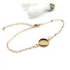 Supports de Bracelet Maille Satellite  et Trombone pour Cabochon 12 mm – Acier Inoxydable 304 Doré