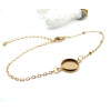 Supports de Bracelet Maille Satellite  et Trombone pour Cabochon 12 mm – Acier Inoxydable 304 Doré